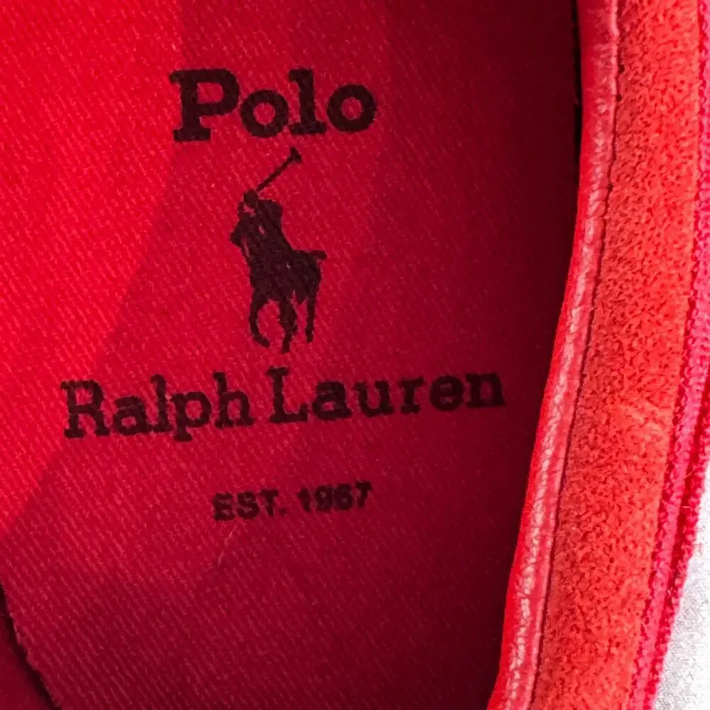 Polo Ralph Lauren Faxon Low Red Canvas Sneakers Men’s 8.5D Lace Up Casual